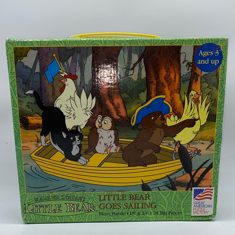 Little Bear Goes Sailing Floor Puzzle 24 Pieces 18 x 24 inch Vintage 90's